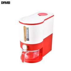 DFMEI 簡約一鍵按壓式米桶家用密封防蟲儲米箱防潮保鮮五穀雜糧置物米桶, 1個, 5Kg