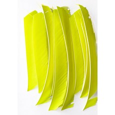 18-25CM 양궁 Fletching 화살 깃털 여러 가지 빛깔의 전체 길이 컷 없음 진짜 칠면조 DIY 샤프트 50 개, 02 fluorescent yellow, 1개