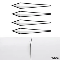 호환 4 개 스티커 차량 도어 프로텍터 Anti-collision Anti-scratch 스트립 차량 후드 장식 스트립, 01 White