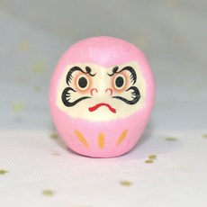日本製 開運 福不倒翁 龍虎作 3.5cm 4色可選, 粉, 1個