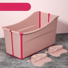 접이식 간이욕조 나홀로사우나 대형 목욕통 간이, 확대형 성인 아동 겸용 인디핑크 2개 포함, 1개