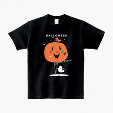 兒童萬聖節南瓜幽靈主題T恤，可愛童趣設計，柔軟舒適面料，派對休閒穿搭首選