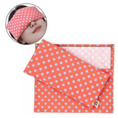 찜질백서 현미 미니 사각형 다용도 찜질팩 냉온 오렌지도트 + 보관주머니, 1개