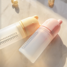 홍스마마 실리콘 유아용 곰돌이 다회용 멀티 투약병 2p 세트, 1세트