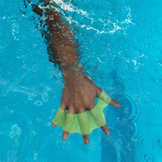 친친 수영 손가락 물갈퀴 수영보조용, 블루 M