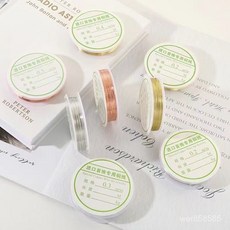 臺灣現/ 銅綫首飾綫diy手工纏花材料0.2-1mm髮簪金屬定型銅綫粗細銅絲綫圈 VGRD, 1個, 銀色0.3mm約1米/捲,單捲