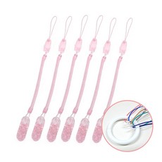 엠엔피 간호사 스프링 집게줄 분실방지 6개 한세트, 핑크6개