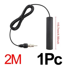 1.5/2M 자동차 FM 라디오 안테나 숨겨진 자동차 안테나 드릴이 필요 없는 설치 테이프 패치 디자인으로 향, 01 CHINA, 03 2M-1Pc