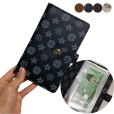 갓생 가죽 현금바인더 저축 다이어리, 라이트블랙, 1개