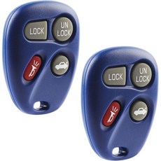 차량용 키리모컨 무선 원격 잠금 해제 20012005 쉐보레 임팔라 몬테카를로 2004 포드악 그랜드 프릭스 KOBLEAR1XT 10443537 2개 세트, 2-Pack, Blue