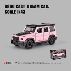 DFMEI 三開門Rross-Country合金仿真越野跑車模型兒童回力玩具小汽車, 如圖, 粉色-G800【中文彩盒】