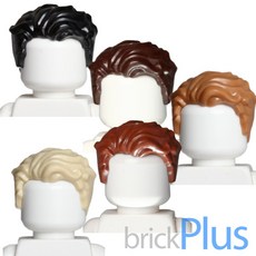 레고 부품 헤어 슈퍼맨(76044) / 캡틴아메리카(76047) Minifig Hair Swept Left Tousled 23186, 연갈색(Medium Dark Flesh), 1개