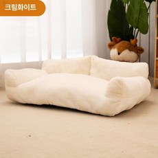 52QUAD 강아지가죽방석 침대 소파 가죽침대 방석 쇼파 쿠션 애견침대, 화이트 [겨울용]