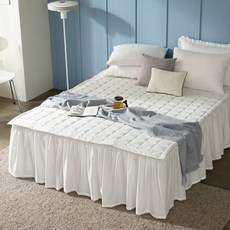 메리엔느침대스커트패드 SS 메리엔느 소프트플란넬 워싱 침대스커트 + 패드세트 공영쇼핑 단독 봄맞이 방송, 없음/없음/그레이