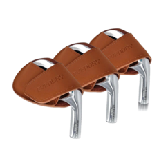 이븐데이 프리미엄 자석 아이언 커버, 3개, 천연가죽 브라운