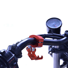 자전거 바이크 오토바이 강력한 다용도 후크 핸들바 거치대 걸이, 알미늄 트윈바이크걸이(실버), 1개