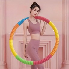 똥배 훌라후프 복근운동기구 미끄럼방지 실내 전신운동 지압 기능 조립식 홈트용, 1개, B_두꺼운 마카롱 2.5-3kg, 3kg