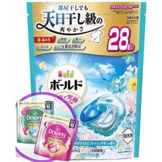 P&G 일본 다우니 보르도 캡슐세제 섬유유연제+세제 4 in 1 프레시 플라워 사본향 28겔볼, 1개, 28개입