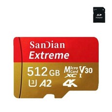 태블릿 닌텐도 스위치용 V30 마이크로 카드 메모리 카드 클래스 10 128GB 64GB 512GB MicroSD 플래시 카드 A2 256GB 512GB, 5) 512GB