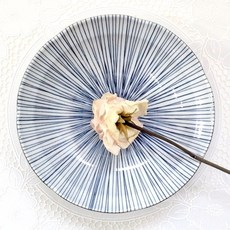 나고미도자기 블루도쿠사 식기세트, 카레 접시, 1개