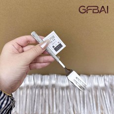 不鏽鋼水果叉, 1個, 8只裝-丹麥水果叉 防滑加厚款