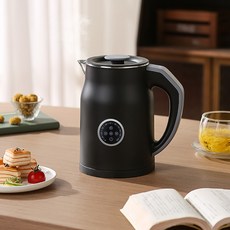 外貿英文電熱水壺家用1.2L304不鏽鋼燒水壺跨境代發110V/220V水壺, 黑色:110V電壓美規插頭(英文)