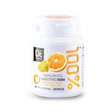 DC24 DAILY CARE 자일리톨 츄잉껌 아스파탐 및 무설탕 신선한 과일 맛 GMO 프리 글루텐 프리 비건 60피스 1팩, 1개