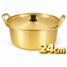 국산 양은 황냄비 양수냄비, 1개, 옐로우, 24cm