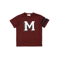 몽클레르 앙팡 빅 M 로고 프린트 크루 넥 티셔츠