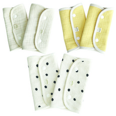 메롱베베 아기띠 침받이 3종 x 2p 세트, 1세트, A. 도트+크림+옐로우 세트