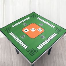 마작판 미끄럼방지 게임카페트 테이블보 소음방지 보드게임판 놀이판 보드게임매트 휴대용, 70x70cm, B타입 그린, 1개