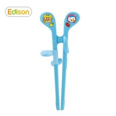 에디슨 미니 젓가락 오른손 뽀로로 유아 교정젓가락 아기젓가락, 블루