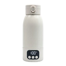 장바군이 100도 휴대용 분유포트 전기포트 온도조절 아기 분유 보온병, 1개, 500ml, 아이보리