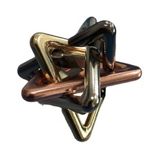 魯班鎖孔明鎖 益智環 九連環, 1個, 思維三角鎖