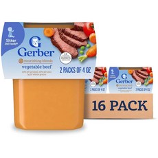 베이비 푸드 디너 야채 비프 퓨레, 113g, 8개