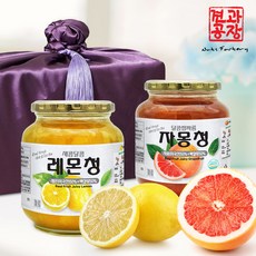 [ 과일청 수제청 선물세트 ] 레몬청 950g+자몽청 950g