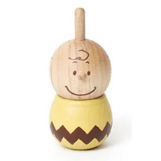 正版授權 史努比造型陀螺 查理布朗 史努比 糊塗塌客 奧拉夫 木頭童玩, 1個