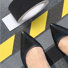 논슬립 미끄럼방지테이프 5M 계단 바닥 시공 안전 스티커 패드 검정 노랑, D2-논슬립 5M 옐로우블랙, 1개