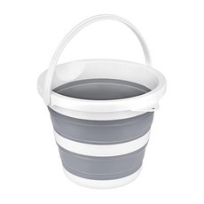 Craftend 접이식 버킷 5L 4.9L1.3갤런 소형 청소 대걸레 가정용 야외 세차 욕조 플라스틱 휴대용 캠핑 해변 모래 물 냄비 통 공간 절약 원형168704, Craftend 접이식 버킷 5L 4.9L1.3갤런 소