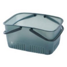 斑馬麥麥手提洗澡籃 沐浴籃 收納籃 置物籃 手提藍 籃子 沐浴 收納 居家, 透明藍色