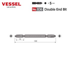 일본베셀정품 비트 VESSEL BITS B36 2x100 5mm 전동, 1개