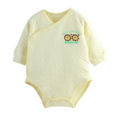 雪倫小舖 童裝純棉包屁衣 長袖睡衣緹花空氣棉斜開式連身衣，柔軟舒適，方便穿脫