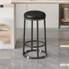 오락실의자 높은 원형스툴 보조 홈바 키큰 철제 계산대 블랙 45cm, 1개, 블랙 70CM 도장 블랙