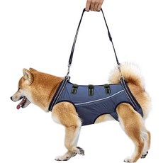강아지 리프트 하네스 목줄 휴대 개 간호 산책 보조 통기성 조절 가능 사이즈 착용 및 벗기 쉬움 노견용 수술 후 재활 소형견 중형견 몸통 앞발 뒷다리 지지 편안한 착용감 편리한, 네이비 블루 - 사계절, XS(1.5-4kg)