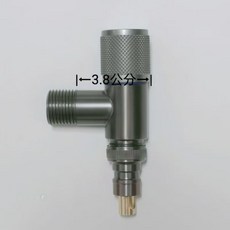 超短精銅洗衣機水龍頭 自動止水閥專用卡扣式四分螺紋角閥, 1個, 精銅材質-掉落止水-洗衣機專用【灰色】