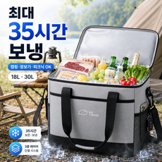 아이스온 소프트 쿨러백 보냉백 18L 30L 캠핑 피크닉 도시락 보온보냉가방 대용량 아이스백, 1개, 포그그레이 1개, 포그그레이