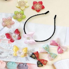 한복머리띠 만들기세트 여아한복 명절리본 아기머리띠 배씨댕기 명절선물 전통의상소품 특별한선물