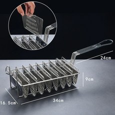 타코튀김기 바스켓 브리또 트레이 스텐 나초 몰드 또띠아, V자형 8칸 팬, 기본 색상