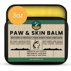 트레일 하운드 올 내추럴 발 코 스킨 밤 3oz 건조하게 갈라진 주둥이 보호 복원 치유 가려운 피부 개 보호기 위 진정제 안전 패드 핥기, 1개