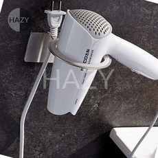 바나나랜드 호텔식 무타공 접착 스테인리스 드라이기 홀더 원형, 1개